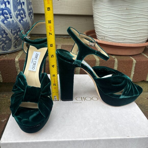 Jimmy Choo Heloise Heels Platform Sandals Women's Size 11 US / 41 EU *fits 10 US - Picture 3 of 11